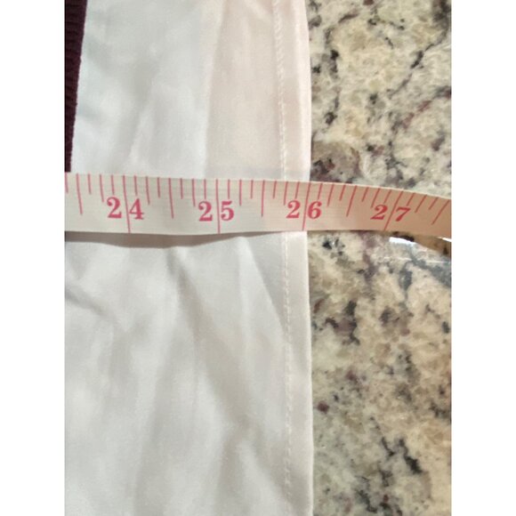 Hilary Radley Womens Sweater XL Burgundy Layered White Hem Long Sleeve Preppy - Picture 8 of 8